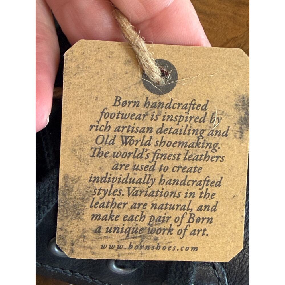 NEW In Box Born Mira BLACK Leather Sneaker US Womens 11 Comfort Tennis Shoe - Picture 9 of 10